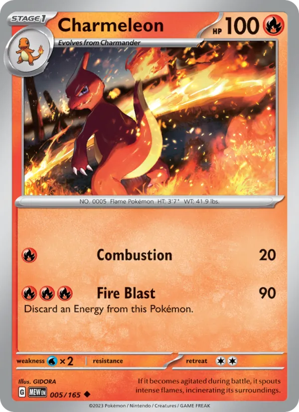 Charmeleon, 151 card 005