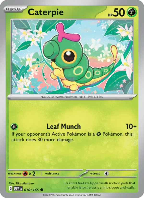 Caterpie, 151 card 010