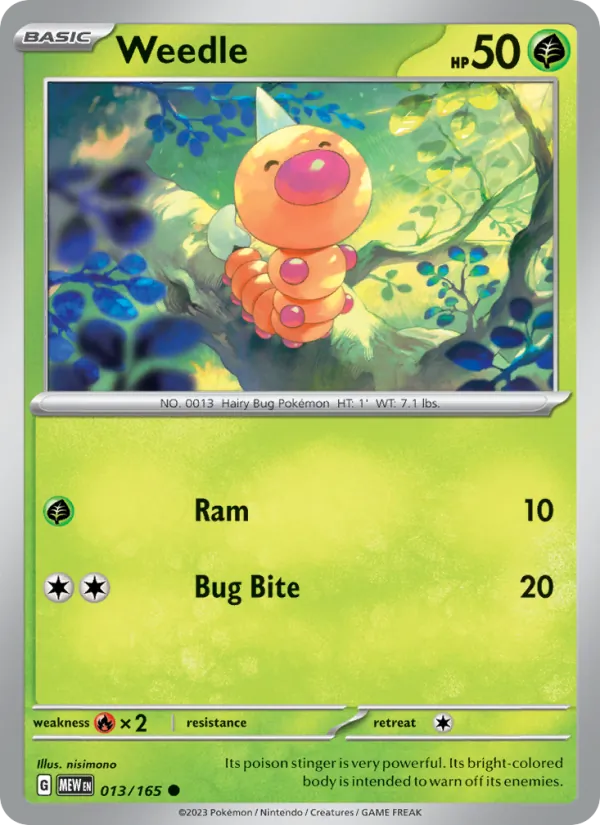 Weedle, 151 card 013