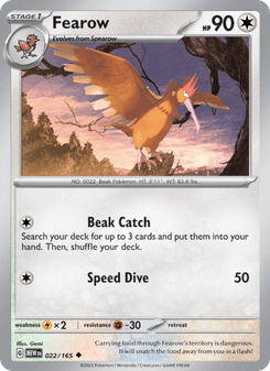 Fearow, 151 card 022