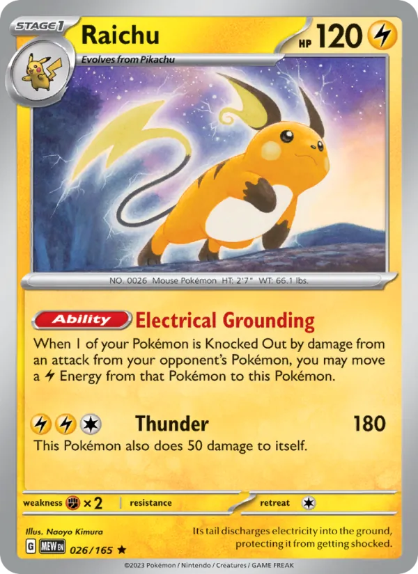 Raichu, 151 card 026